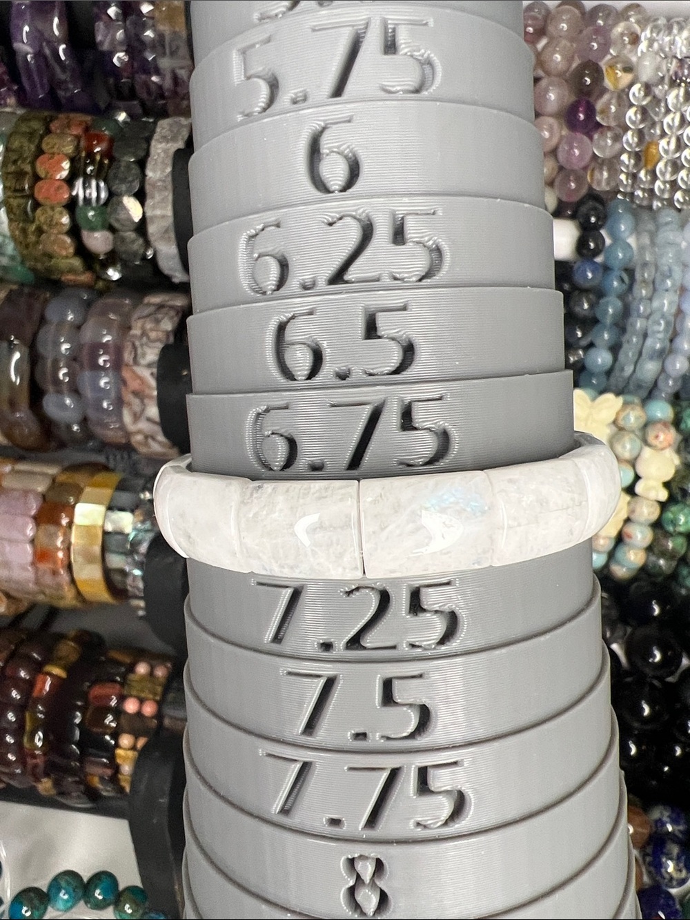 Blue moonstone soft bangle SIZE 7’